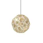 Shoura Metal Pendant Light Black Brass