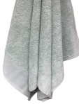 Luxury Zero Twist Bordered Bath Towel Light Beige