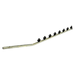 Fence Pole 8LINE Sqt Jurass Galv Angled
