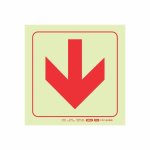 Photoluminescent 190MM Safety Sign – F38-ARROW Down