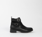 Flat Ankle Boot - 8 Black