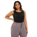 Donnay Plus Size High Neck Poly-amide Bodysuit -black
