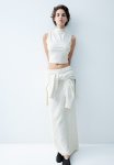 Ribbed Turtleneck Top - Cream