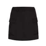 Karl Satin Cargo Skirt -black