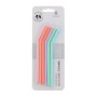 Manna Pastel Coloured Silicone Straws 6 Pk