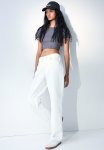 Cropped Jersey Top - Grey