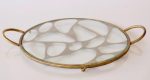 Gold Metal Round Tray Cut-out 38X49CM