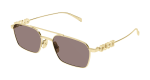 Gucci Sunglasses Womens In Gold Brown GG1804S-003 - Gold Onesize