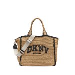 Hadlee Medium Woven Tote Bag -natural black