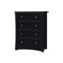 Linx Crescent 3 Drawer Combo Dresser - Black