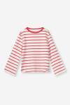GIRLS Long Sleeve Tee - 10 Burgundy