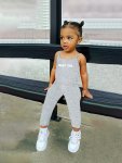 Girls Camo Print Sleeveless Jumpsuit For Spring And Summer Kids Clothing
