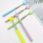 MINI Retractable Teacher Pointer - Flexible Handheld Index Finger Stick For Classroom Use Available In Pink Blue Yellow Green Pu