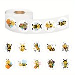 500PCS Bee Insect Cute Funny Stickers 2.54 Cm Labels 10 Patterns For Water Bottle Skateboard Luggage Laptop Easter Gift