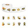500pcs Bee Insect Cute Funny Stickers (2.54 Cm Labels/ 10 Patterns)for Water Bottle Skateboard Luggage Laptop Easter Gift