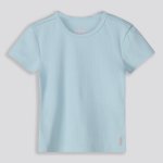 GIRLS Ribbed Tee - 10 Light Blue