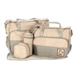BABY Multifunctional Changing Diaper Handbag 5 Piece Set - Khaki