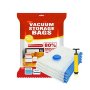 Vacuum Storage Bags Space Saver Bags For 80% More Storage 4 Large Packs Hand Pump