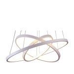 Jupiter 3 Ring Pendant Light White Or Chrome - Chrome