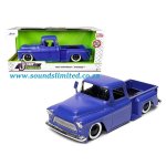 Jada Toys 1 24 1955 Chevrolet Stepside Pickup Truck Matt Blue Just Trucks Series 34295