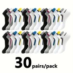 5 10 20 30 Pairs Unisex Simple Stripe Pattern Liner Anklets Socks Comfy Breathable Soft Sweat Absorbent Socks For Unisex Outdoor