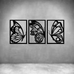 3 Piece Butterflies - Rust Coat L 1000 X H 440MM