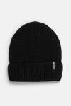 Ribbed Beanie - O Black