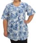 Ladies Printed Fancy Tunic - 60 / Blue
