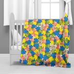 Puzzle Pieces Minky Blanket