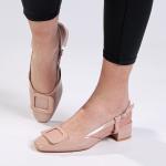 Madison Gracie Block Heel - Nude - 8