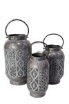 Four Corners Set Of 3 Metal Lanterns 190590