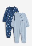 2-PACK Patterned Cotton Pyjamas - Blue