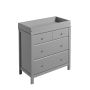 Linx Baby Crescent 3 Drawer Chest Of Drawers - Light Grey
