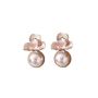 Elegant Floral Pearl Drop Earrings