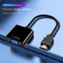 HD Hdtv To Vga Adapter Cable Converter With Audio Support For Laptop Set-top Box Xiaomi Box To Projector Screen Tv And Monitor Docking Station Hub