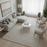 220X300CM Sandstone Labyrinth Turkish Carpet