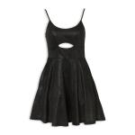 Black Glitter Cut Out MINI Dress