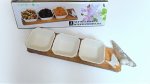 Zs - 3-PIECE Ceramic & Bamboo Serving Set