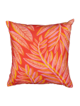 Orange Leaf Print Scatter Cushion - 50X50 Orange