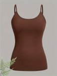 Solid Color Spaghetti Strap Top Sexy Sleeveless Slim Fit Top For Spring & Summer Women's Clothing