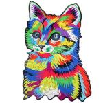 Wooden Animal 125PC Jigsaw Puzzle Cat