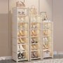 Space-Saving Multi-Layer Shoe Rack - Adjustable Metal Construction For Home & Dorm Use