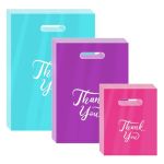 300 Pcs Thank You Bags For Business Small 3 Sizes Plastic Shopping Bags For Small Business Thank You Gift Bag Bulk With Handles