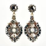 African Chic Hematite Beaded Earrings - Hematite