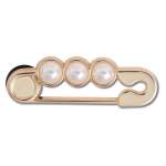 Goldair Gold And Pearl Safety Pin Jibbitz - Elevated