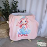 Fleece Blanket Pink Mermaid