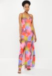 Sissy Boy Maxi With Front Slits And Back Tie Detail - Multi