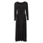 Black Long Sleeve Cowl Dress