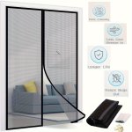 Heavy-duty Magnetic Screen Door Set - Self-sealing Hands-free Mesh Partition Keeps Bugs Out Pet & Kid Friendly 91.44X208.28CM Or