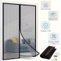 Heavy-duty Magnetic Screen Door Set - Self-sealing Hands-free Mesh Partition Keeps Bugs Out Pet & Kid Friendly 91.44X208.28CM Or 39X82 Screen Door Mesh Magnetic